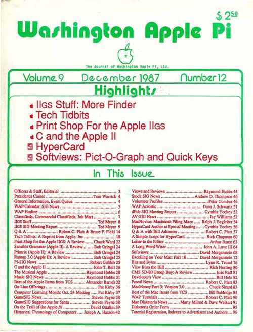 Washington Apple Pi Journal December 1987