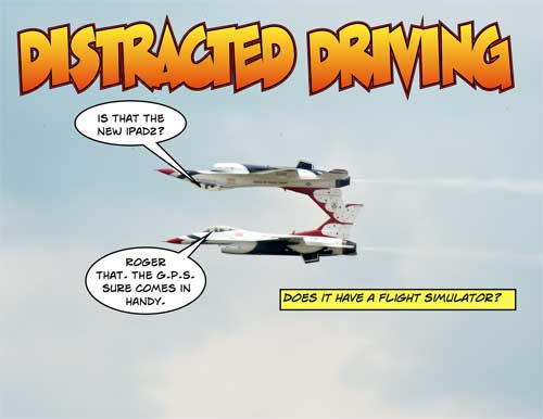 Cartoon: distracted driving