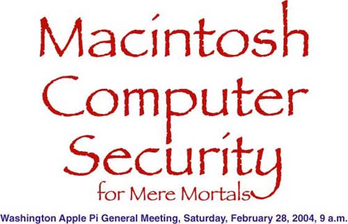 Macintosh Computer Security