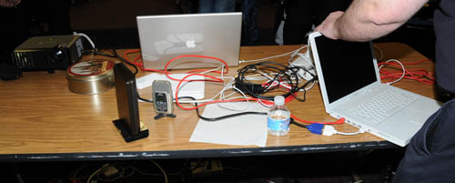All these devices were networked during the meeting