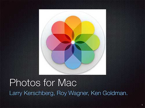 Photos for Mac - May 2015 presentation