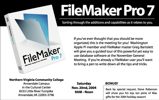FileMaker Pro 7.0
