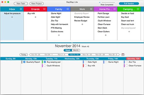 DayMap sample layout