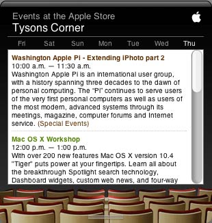 Apple Store Widget