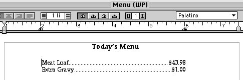 Decimal tabs