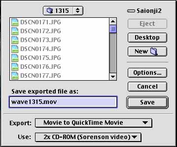 Export movie