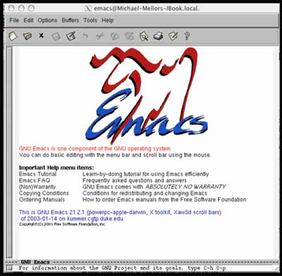 Emacs splash screen