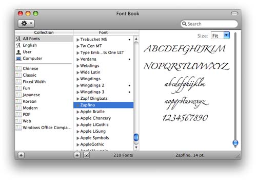 Font Book can check for problems