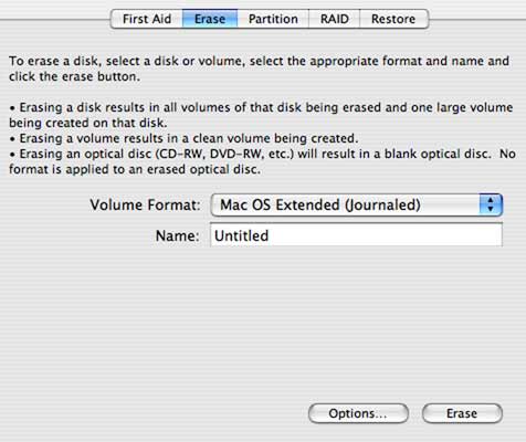 Erase Disk Step 1