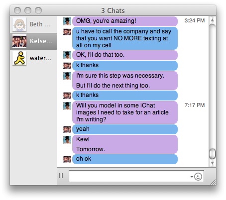 Tabbed iChat