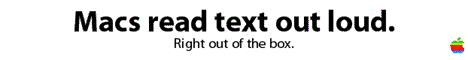 Macs read text aloud