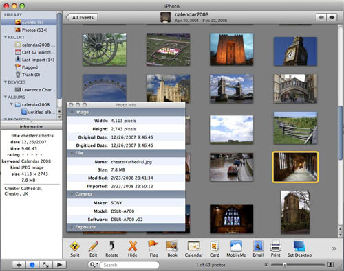 iPhoto metadata