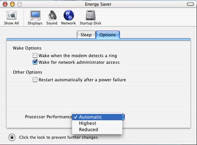 Power Mac G5 Energy Saver