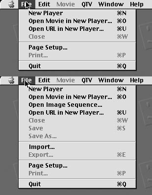 file menu