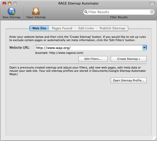 Rage Sitemap Automator fig. 1