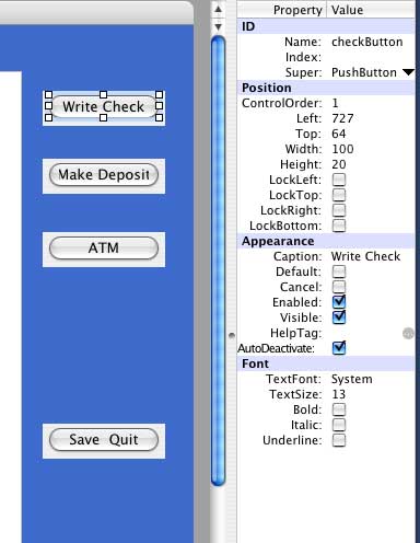 Property/Value table