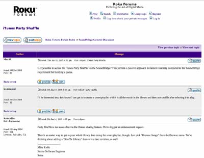 Roku forums