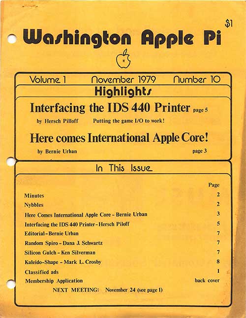 Washington Apple Pi Journal November 1979