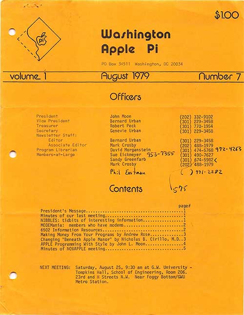 Washington Apple Pi Journal August 1979