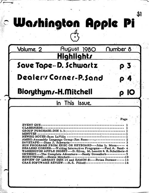 Washington Apple Pi Journal July 1980