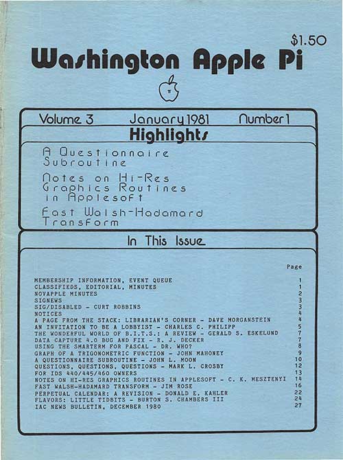 Washington Apple Pi Journal January 1981