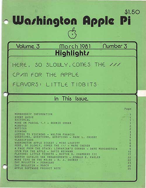 Washington Apple Pi Journal March 1981