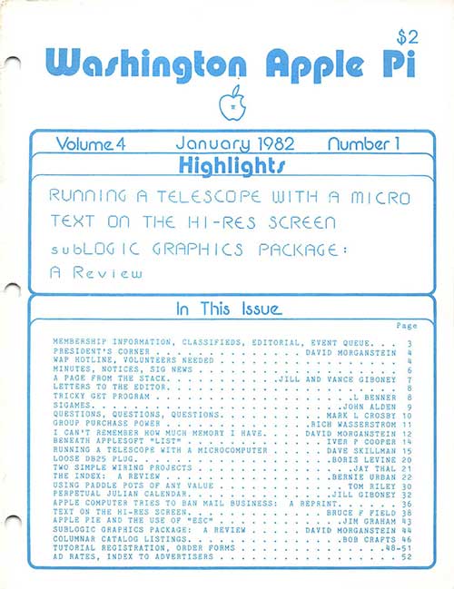 Washington Apple Pi Journal January 1982