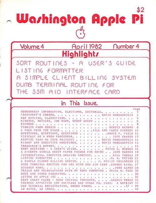 Washington Apple Pi Journal April 1982