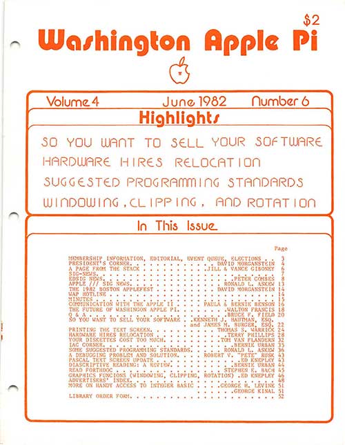 Washington Apple Pi Journal June 1982