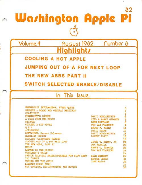 Washington Apple Pi Journal August 1982