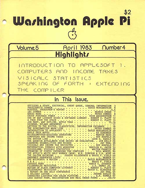 Washington Apple Pi Journal April 1983