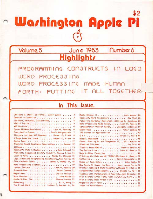 Washington Apple Pi Journal June 1983