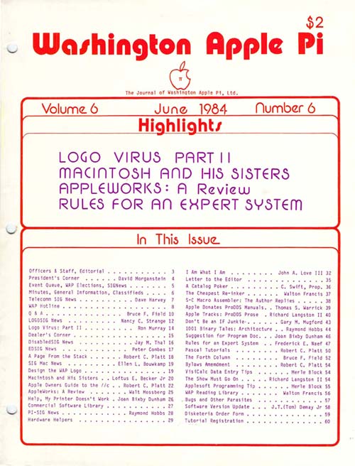 Washington Apple Pi Journal June 1984