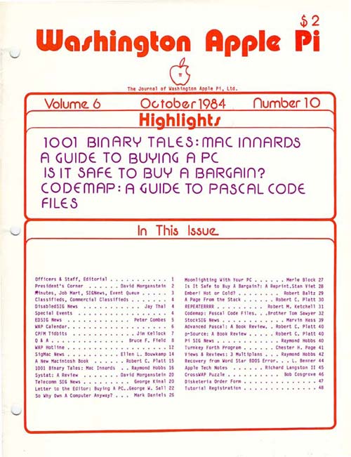 Washington Apple Pi Journal October 1984