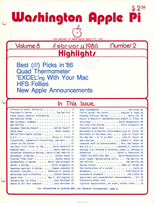 Washington Apple Pi Journal February 1986