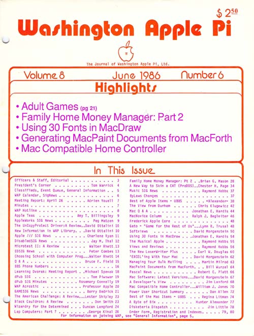 Washington Apple Pi Journal June 1986
