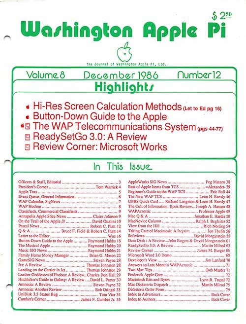 Washington Apple Pi Journal December 1986