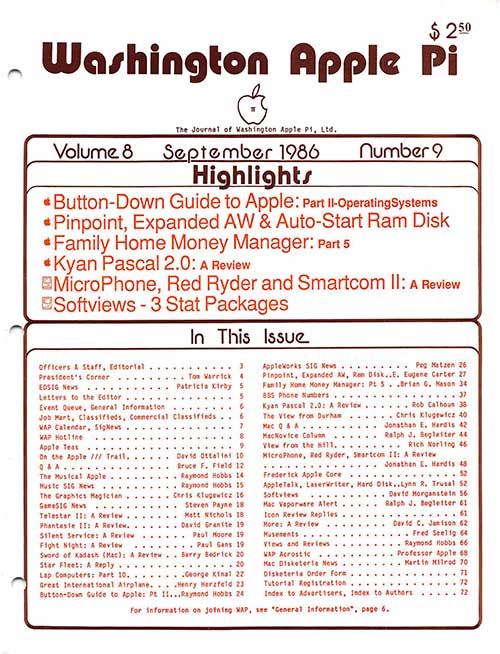 Washington Apple Pi Journal September 1986