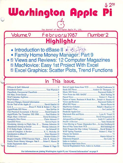 Washington Apple Pi Journal February 1987
