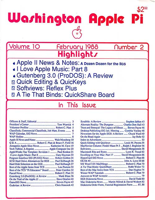Washington Apple Pi Journal February 1988