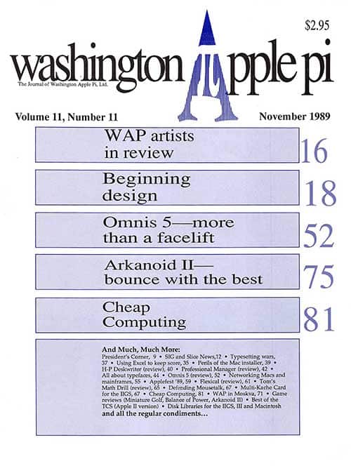 Washington Apple Pi Journal November 1989