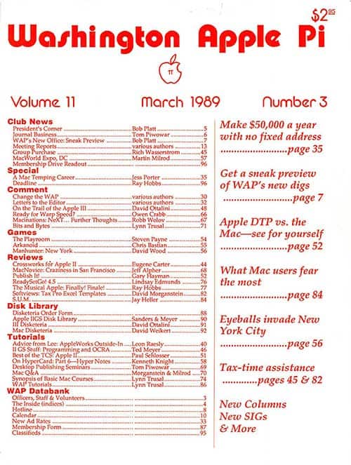 Washington Apple Pi Journal March 1989