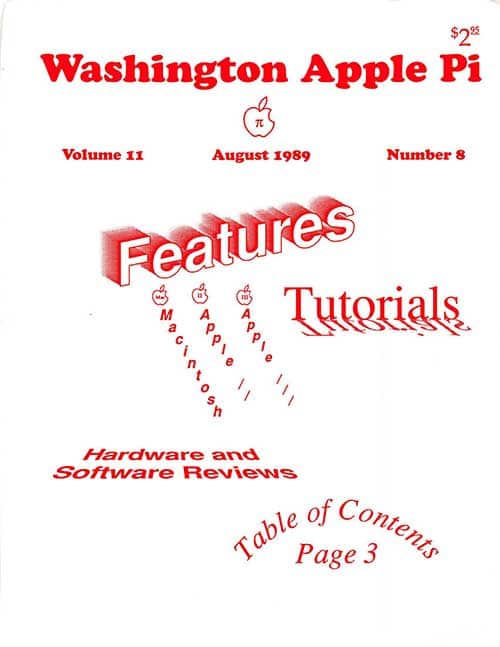 Washington Apple Pi Journal August 1989