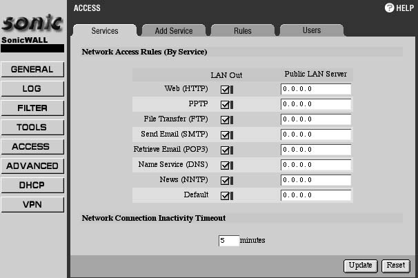 Service Settings