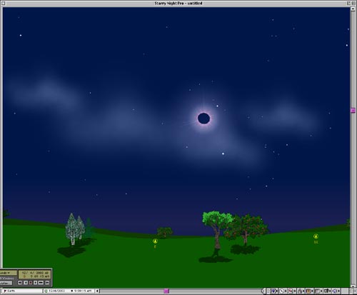 Starry Night view of eclipse