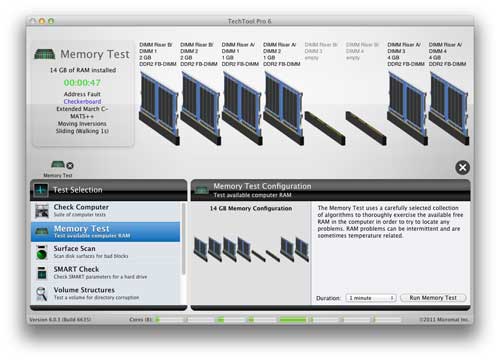 TechTool Pro memory check utility.